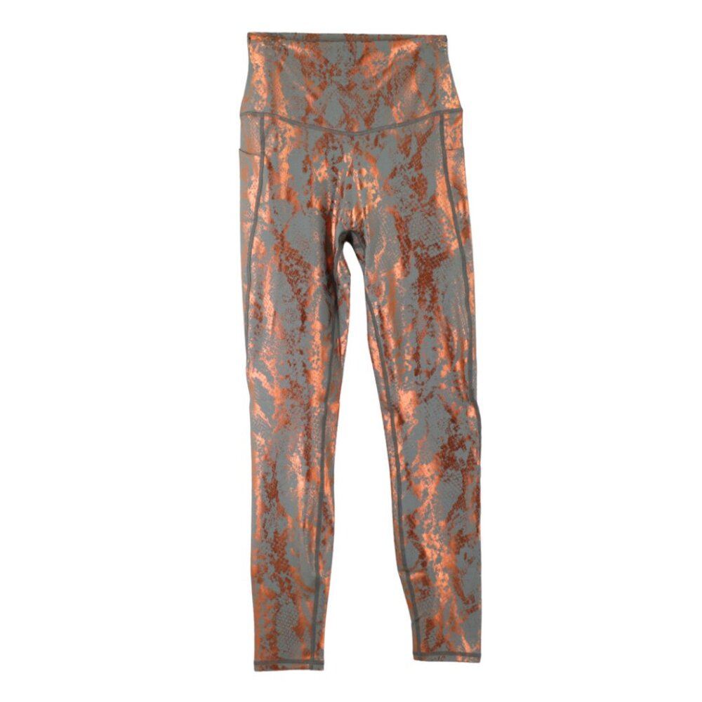 Copper Snakeskin Leggings - (XS, S, M, L, XL)